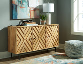 Prime Furniture - Ashley Furniture - Cadewick Accent Cabinet - Accent Cabinet / Natural - A4000570
